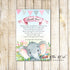 30 thank you cards watercolor elephant baby shower birthday