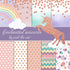 Unicorn Clipart & Background Papers Glitter Rose Gold Confetti