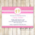 30 invitations girl baby shower pink gold glitter footprints