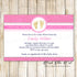 Footprints 30 invitations girl baby shower pink gold printable