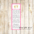 Bookmarks Baby Shower Favors Footprints Pink Gold