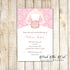 Bat mitzvah invitations pink dress (set of 100)