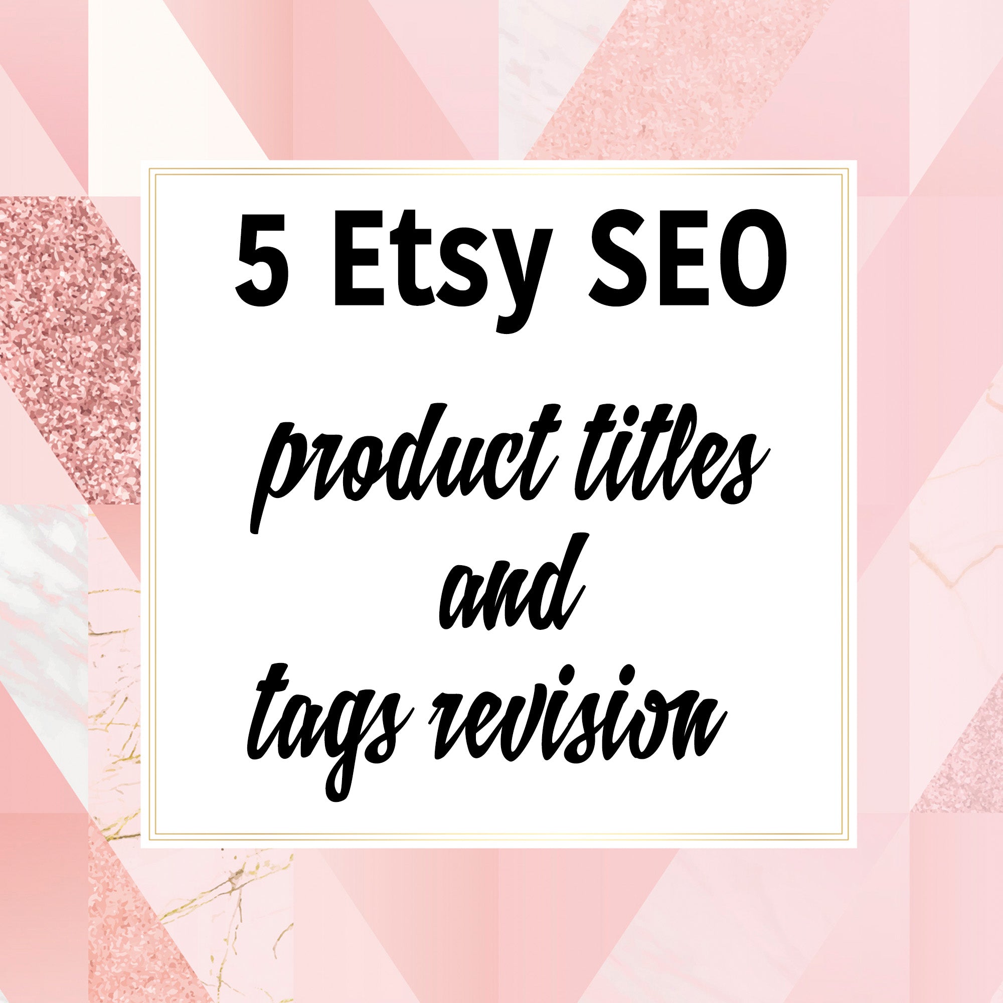 Product SEO & title for etsy products