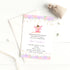 Fairy invitations pink purple floral (set of 30)