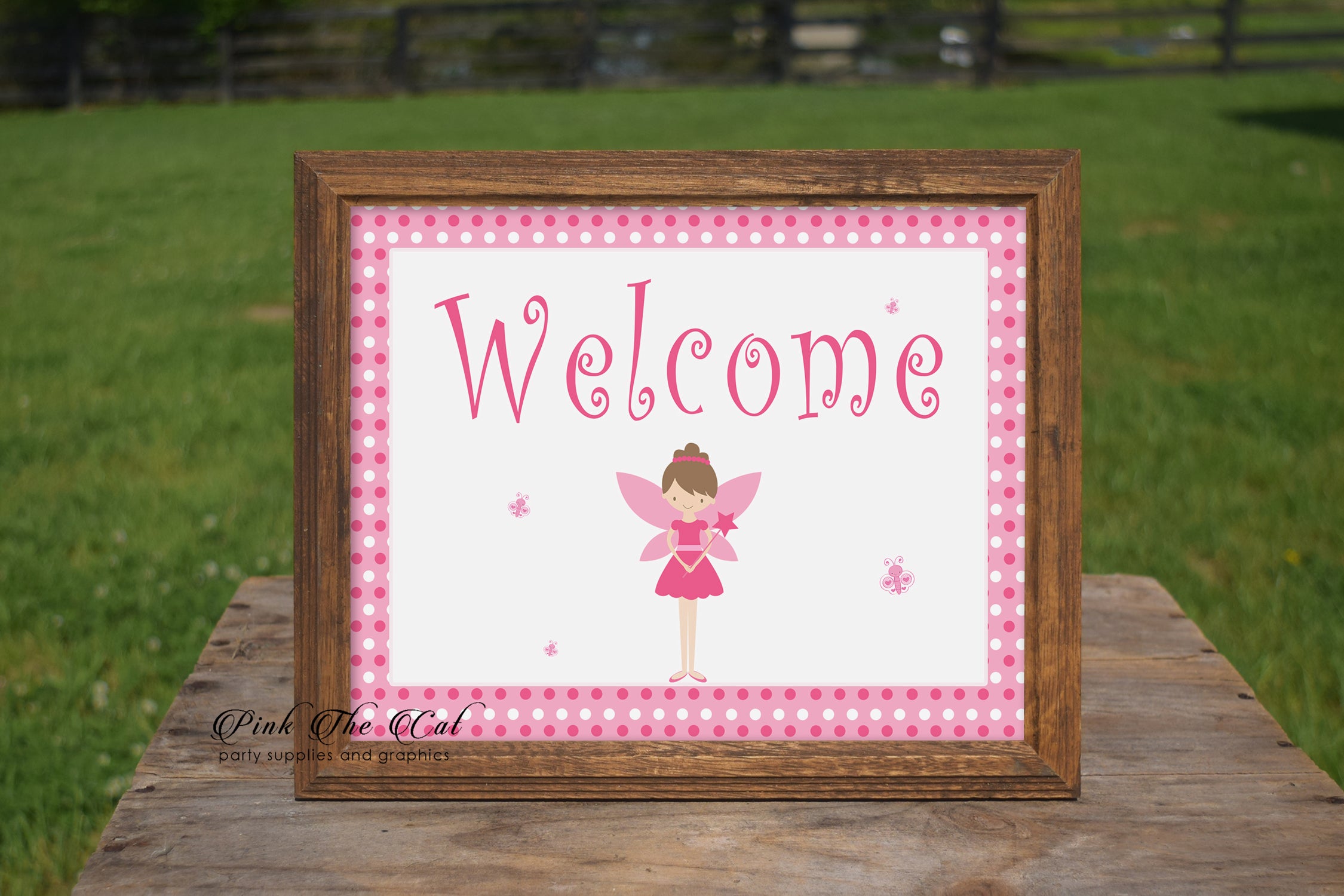 Fairy welcome sign birthday baby shower printable