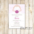 Bridal Shower Invitation Purplw White Dress Printable