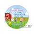 70 Farm barnyard favor labels kids birthday baby shower 