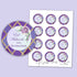 Eid mubarak stickers al adha favor labels tags floral lavender gold