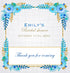 Candy bar wrappers floral gold blue printable