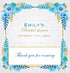 30 Candy bar wrappers floral blue gold