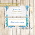 Candy bar wrappers floral gold blue wedding instant download