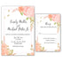 After wedding invitations pink gold floral (set of 100)