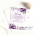 Purple floral ceremony card (set of 50)