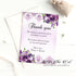 Purple Floral Thank You Card Printable