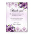 Purple Floral Thank You Card Printable
