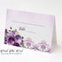 Seating cards purple lavender glitter floral wedding printable