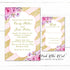 100 wedding invitations blush pink gold floral & response cards