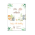 Woodland watercolor invitation kids