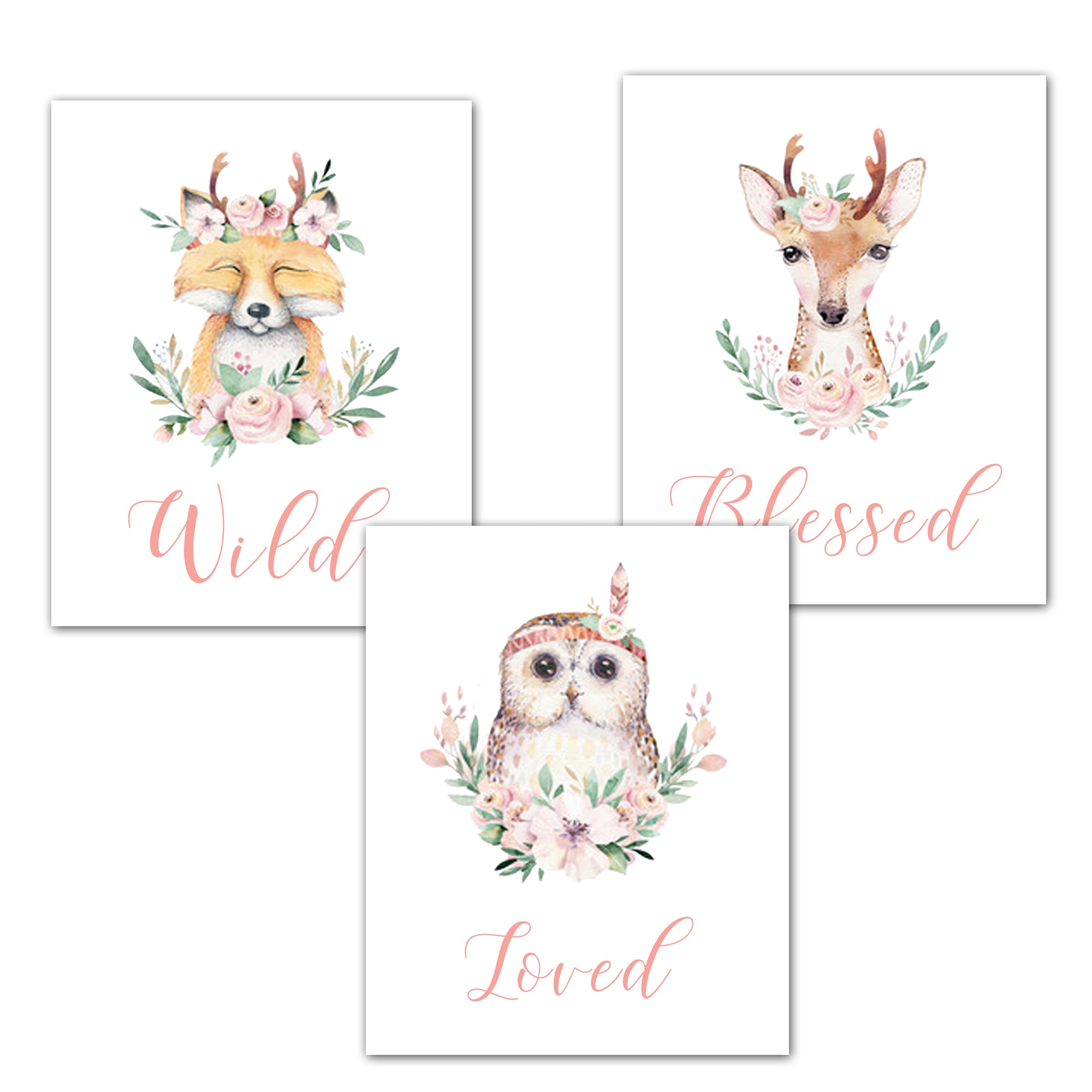 Forest animals wall print decoration
