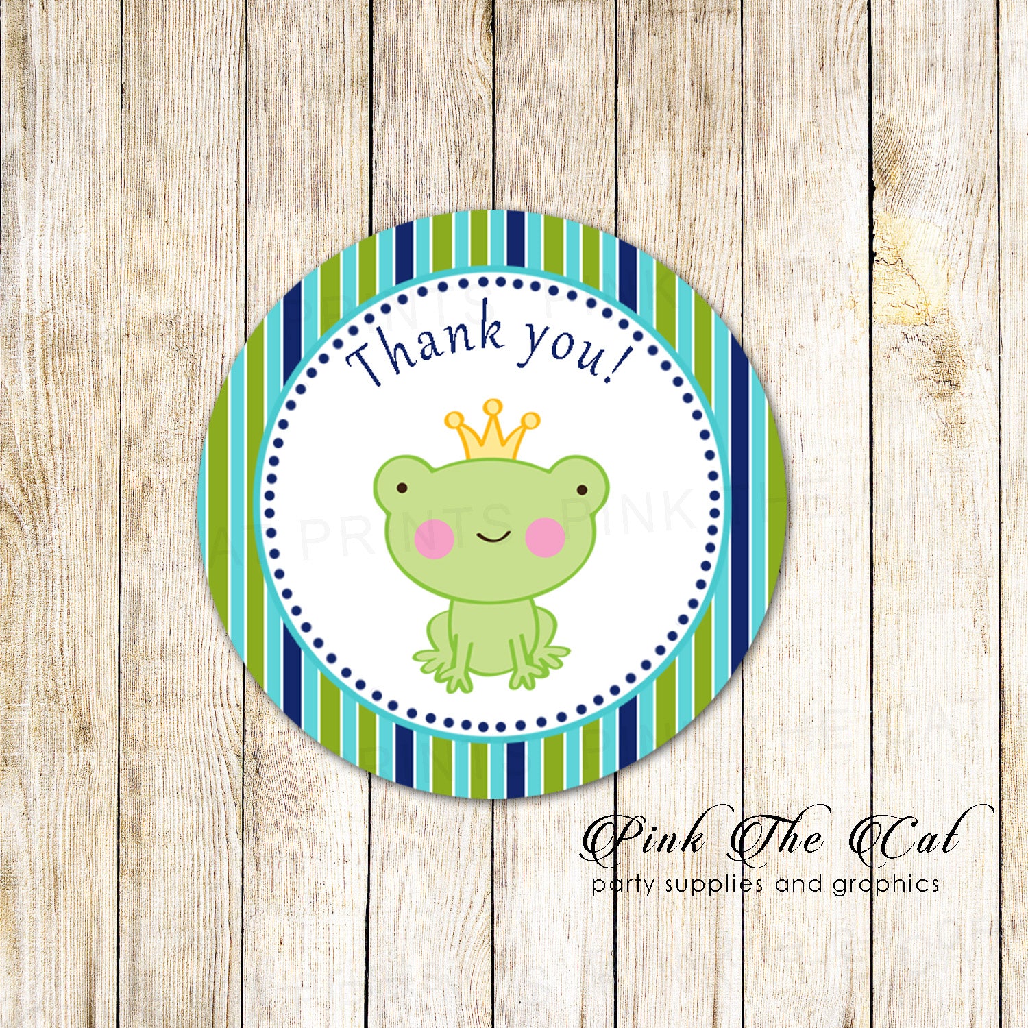 40 stickers prince frog favor label tag birthday baby shower