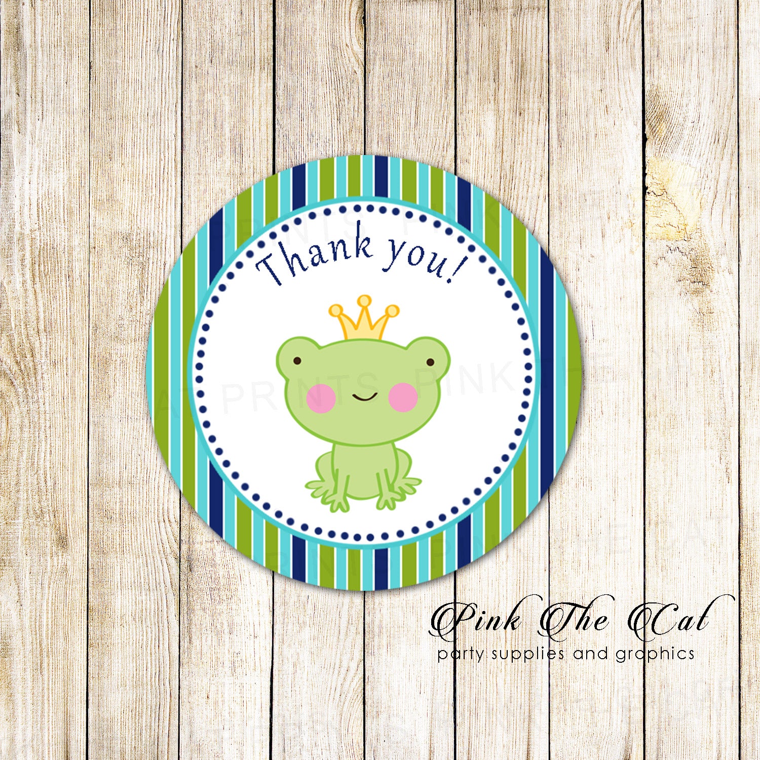 Prince frog favor label sicker tag birthday baby shower printable