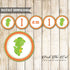 Dragon Orange Green 1st Birthday High Chair Banner Printable