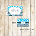 Blue Giraffe Jungle Buffet Balnk Tent Cards Printable