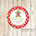 Gingerbread christmas favor label sticker tag printable
