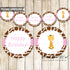 Giraffe Girl Happy Birthday Party Banner Pink Brown Printable