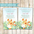 Watercolor painted giraffe baby shower invitation printable