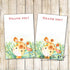 30 thank you cards giraffe baby shower birthday boy & envelopes