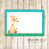 30 thank you cards blank invitations watercolor giraffe teal & envelopes