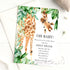 Giraffe watercolor invitation