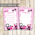 Glamour Girl Pink Birthday Thank You Card Printable