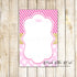 30 thank you cards blank invitations princess pink gold + envelopes