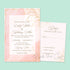 Blush pink gold glitter wedding invitations