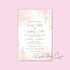 Pink blush floral wedding invitations