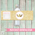 Princess Bottle Label Wrapper Gold Glitter Pink