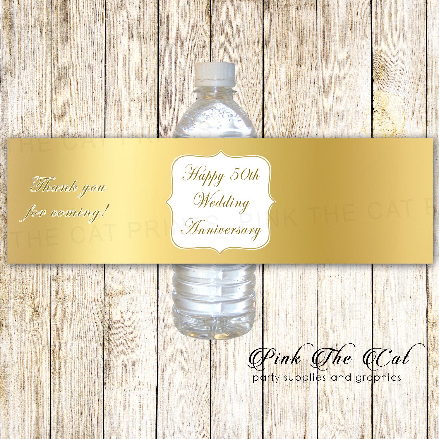 30 bottle labels 50th wedding anniversary