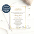 Walima Nikah Invitations White Gold Frame