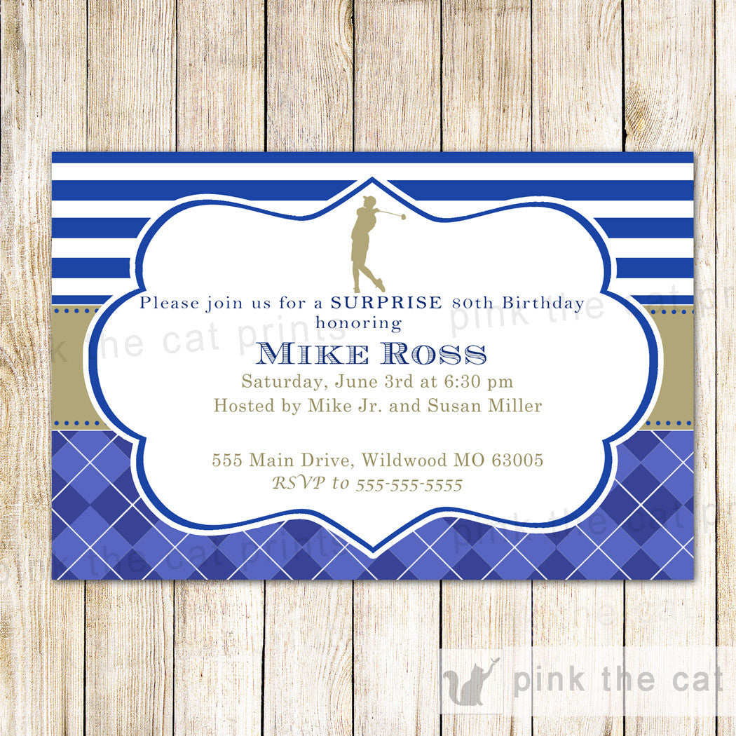 25 golf invitations