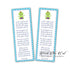 25 Superhero green blue bookmarks baby shower favors
