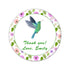 Hummingbird favor labels birthday baby shower printable