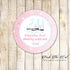 40 stickers icekate kids birthday favor labels pink