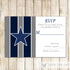 American Football Gray Blue RSVP Card Printable