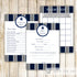 Baby Shower Games Wishes for Baby Bingo Forecast Card Sports Star Blue