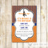 orange blue basketball invitation