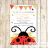 fall ladybug invitation