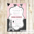 paris invitation flag banner pink black