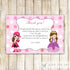 Pirate Princess Thank You Card Note Girl Birthday Party